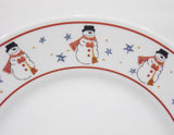 ❤️ NRM Corelle FROSTY MORN Snowmen 10.75" DINNER PLATE Christmas Winter Snowman