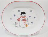Corelle FROSTY MORN Snowman SERVING PLATTER Christmas Winter Snow Snowmen