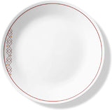 ❤️ NEW Corelle FUSION CHILI RED 6 3/4" APPETIZER PLATE Bread *Inspired by Folk Art patterns