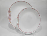 ❤️ Corelle FUSION CHILI RED 10 1/4" DINNER or 8 1/2" LUNCH PLATE *Inspired by Folk Art patterns
