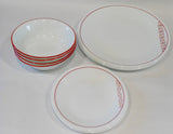 ❤️ NEW 12-pc Corelle FUSION CHILI RED Dinnerware Set *Inspired by Folk Art patterns