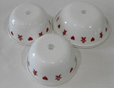 ❤️ 6-pc Corelle GINGERBREAD MEN & HEARTS Bowls & Cover Set Christmas Valentines