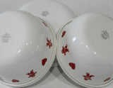 ❤️ 6-pc Corelle GINGERBREAD MEN & HEARTS Bowls & Cover Set Christmas Valentines