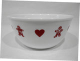 ❤️ 1 Corelle GINGERBREAD MEN & HEARTS 28-oz Super SOUP BOWL Christmas Valentines