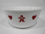❤️ 1 Corelle GINGERBREAD MEN & HEARTS 28-oz Super SOUP BOWL Christmas Valentines