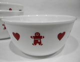 ❤️ 1 Corelle GINGERBREAD MEN & HEARTS 28-oz Super SOUP BOWL Christmas Valentines