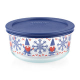 ❤️ PYREX 4 Cup CHRISTMAS Storage Bowl U-PICK:  GNOME ELF or JUST CHILLIN' PENGUINS