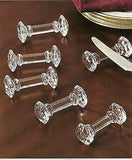 6-pc GODINGER Fine Dining DUMBBELL KNIFE RESTS Elegant Clear 24% Lead Crystal