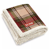 ❤️ NEW Uline SEASONAL PLAID 50x60 Plush LAMB'S WOOL Throw BLANKET Reversible