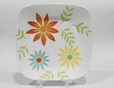 ❤️ NEW Corelle Square HAPPY DAYS Choose DINNER or LUNCH PLATE Retro Flower Power