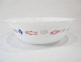 Corelle HARBOR TOWN 18-oz SOUP Cereal Salad BOWL *RED BLUE FISH Coastal Ocean