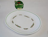 ❤️ New CORELLE Christmas Holiday HOLLY DAYS SERVING PLATTER Plate Black Veins