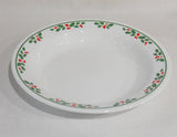 Rare Find! Corelle WINTER HOLLY 15-oz BOWL Flat Rimmed SOUP PLATE Christmas Holiday
