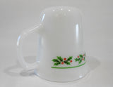 ❤️ Corning Corelle HOLLY DAYS 9-oz Milkglass CUP Mug Black Vein CHRISTMAS Holiday