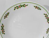 ❤️ Vtg.1985 Corelle HOLLY DAYS 10 14" DINNER PLATE Black Vein Holiday Christmas