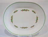 ❤️ New CORELLE Christmas Holiday HOLLY DAYS SERVING PLATTER Plate Black Veins