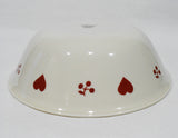 ❤️ NRM CORELLE Sandstone HOMETOWN 1-Qt SERVING BOWL Red Cherries Hearts
