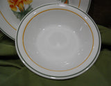 *NRM Corelle HUMMINGBIRD 18-oz SOUP BOWL Cereal Salad 7.25" *Green Orange Bands