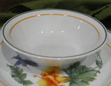 *NRM Corelle HUMMINGBIRD 18-oz SOUP BOWL Cereal Salad 7.25" *Green Orange Bands