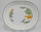 ❤️ 1 Corelle HUMMINGBIRD Serving PLATTER 12.25" x 10" Plate TROPICAL FLORAL