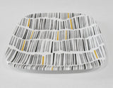 NEW 6 Corelle SQUARE IMANI Appetizer BREAD PLATES *Ochre Black Indigenous Fabric