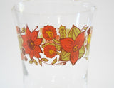 ❤️ 6 Corelle INDIAN SUMMER 8-oz WINE GOBLETS Water Glasses Autumn Orange Floral