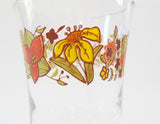 ❤️ 6 Corelle INDIAN SUMMER 8-oz WINE GOBLETS Water Glasses Autumn Orange Floral