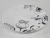 ❤️ NEW 1 Corelle INKED POPPY 6.75" BREAD PLATE Black Bohemian Floral Flowers
