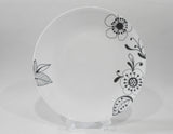❤️ Corelle INKED POPPY *Choose: DINNER or LUNCH PLATE Black Bohemian Floral Flowers