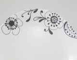 ❤️ Corelle INKED POPPY *Choose: DINNER or LUNCH PLATE Black Bohemian Floral Flowers