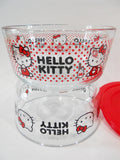 ❤️ 4-pc PYREX 4-Cup HELLO KITTY Storage Bowl Set *Sanrio Japanese Bobtail Cat