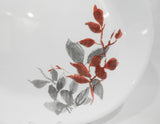 ❤️ Corelle KYOTO LEAVES 12.25x10 SERVING PLATTER Plate Japanese Watercolor Red Gray