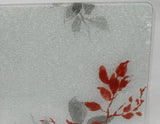 ❤️ Corelle KYOTO LEAVES 15x12 COUNTER SAVER Tempered Glass Hot Plate Cutting Board
