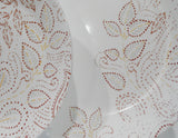 ❤️ NEW Corelle LEAF STITCH Choice: DINNER or LUNCH PLATE *Rustic Floral RED GRAY