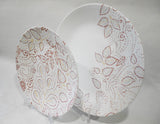 ❤️ NEW Corelle LEAF STITCH Choice: DINNER or LUNCH PLATE *Rustic Floral RED GRAY