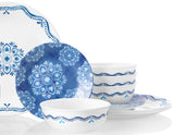 ❤️ 16-pc Corelle LISBON TERRACE Dinnerware Set *Plates & Bowls Blue Portugal Tiles