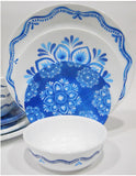 ❤️ 16-pc Corelle LISBON TERRACE Dinnerware Set *Plates & Bowls Blue Portugal Tiles