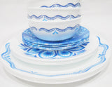 ❤️ 16-pc Corelle LISBON TERRACE Dinnerware Set *Plates & Bowls Blue Portugal Tiles