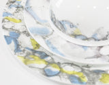 CORELLE LUMOS *Choose: 10 1/4" DINNER or 8 1/2" LUNCH PLATE *Muted Gray Yellow Blue Purple