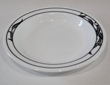 ❤️ Corelle LYRICS 15-oz BOWL Flat Rim Pasta Soup Plate *Black Tulip Floral Spray