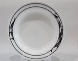 ❤️ Corelle LYRICS 15-oz BOWL Flat Rim Pasta Soup Plate *Black Tulip Floral Spray