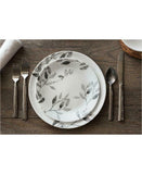 16-pc Corelle MISTY LEAVES DINNERWARE SET Plates Bowls *Gray Grey Watercolors