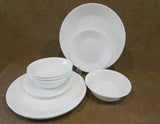 ❤️ NEW 12-pc Corelle MADELINE DINNERWARE SET White Embossed Floral Cherish