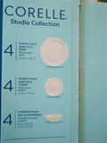 ❤️ NEW 12-pc Corelle MADELINE DINNERWARE SET White Embossed Floral Cherish