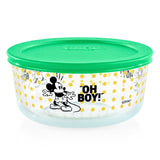 ❤️ NEW 8-pc PYREX Disney MICKEY MOUSE 4 Cup Glass STORAGE BOWL SET w/Covers