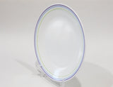 ❤️ 1 Corelle MOONGLOW 8.5" LUNCH Luncheon PLATE *Purple Blue Green Band Stripes