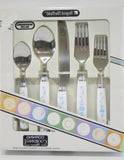 20-pc Corelle MORNING BLUE Stainless FLATWARE Regent Sheffield Blue White