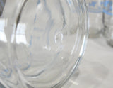 4 Corelle MORNING BLUE Floral 16-oz GLASSES 5 7/8" Iced Tea Pedestal Tumblers