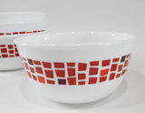 ❤️ 1 Corelle PRECIOUS COLORS 28-oz SOUP BOWL 6 1/4 Mosaic Tiles RUBY RED