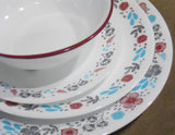 ❤️ Corelle NORDIC BLOOM 6 3/4" Appetizer PLATE Bread Dessert *Ansa Floral Rasberry Teal